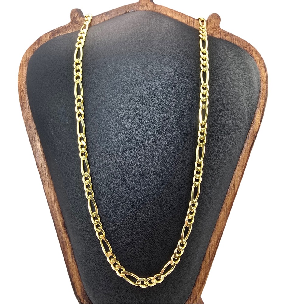 925 Italy Sterling Silver Figaro Chain Necklace 20 Inch and 15.7 Grams